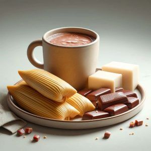 Tamales con Chocolate y Queso